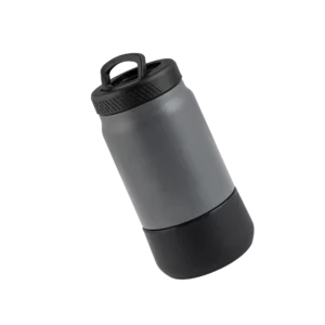 The Flask – 10oz Bottle with Removable Shot Glass-Grey