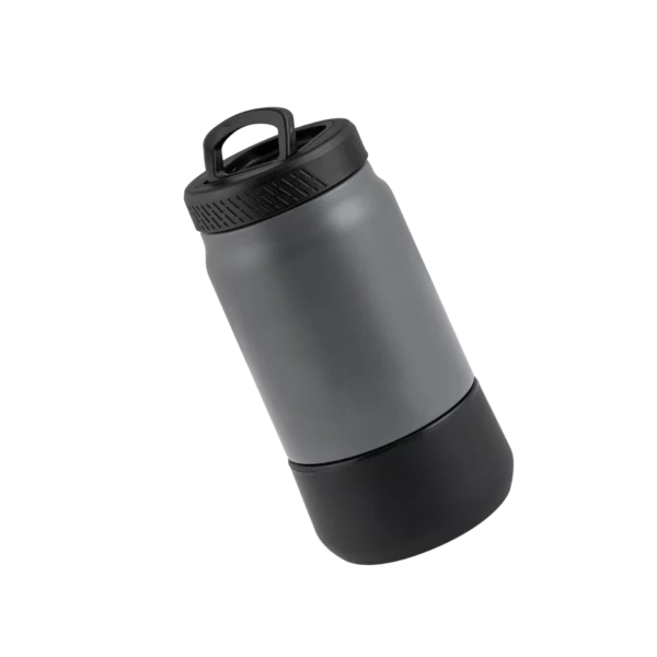 The Flask – 10oz Bottle with Removable Shot Glass-Grey